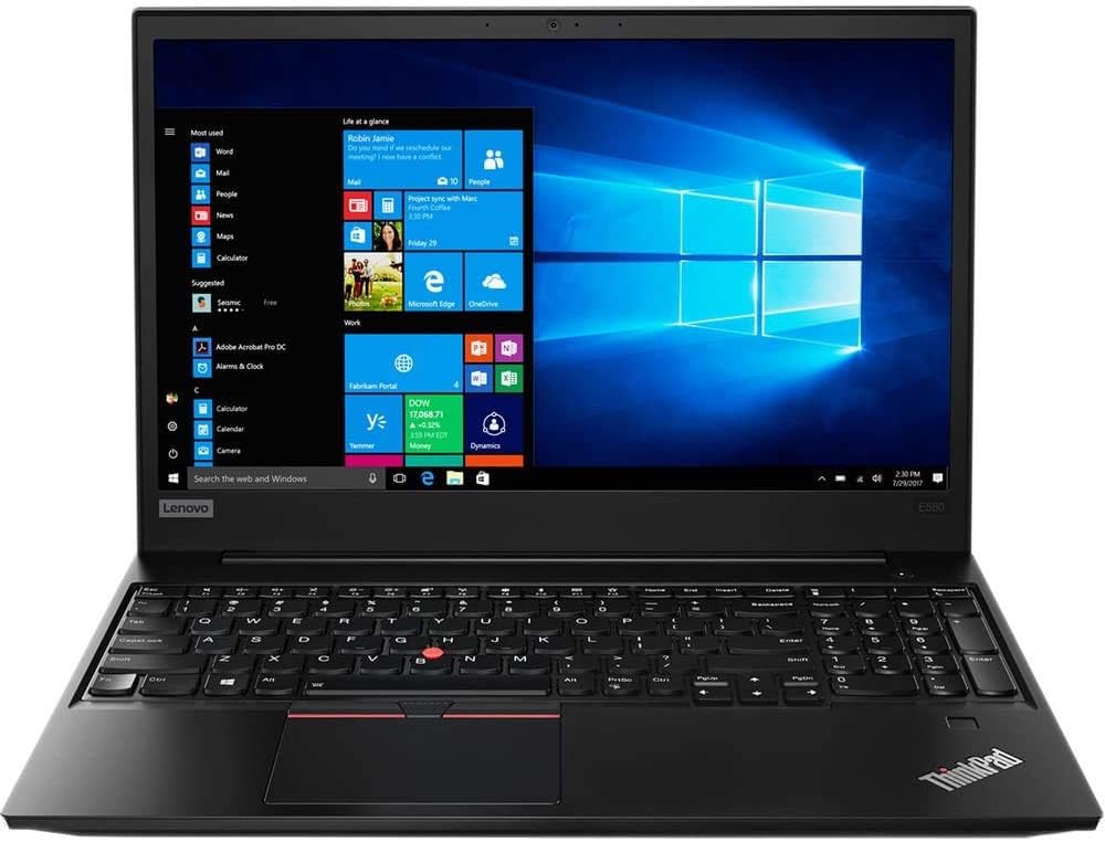 Lenovo ThinkPad E580 Laptop - 15.6" - Intel Core i3 (8th Gen) - 256GB SSD - 8GB RAM - Windows 10/11 Pro - Black